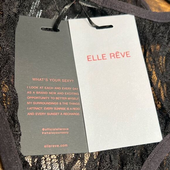 Elle Reve Nazanin Black Lace Cutout Bodysuit, Size Medium. NWT! - Picture 14 of 15
